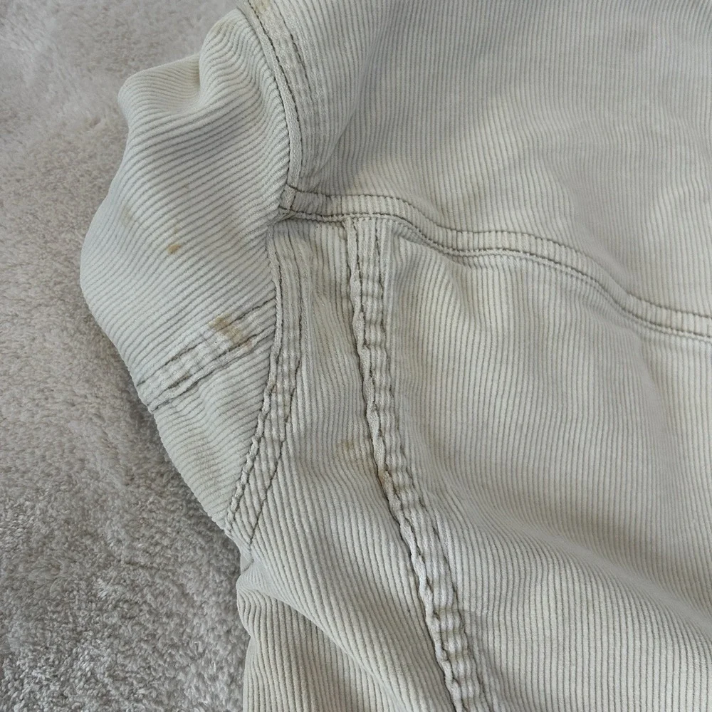 Y2K Vintage Trucker Corduroy Khaki Faded Abercrombie Fitch Jacket Woman's Size L